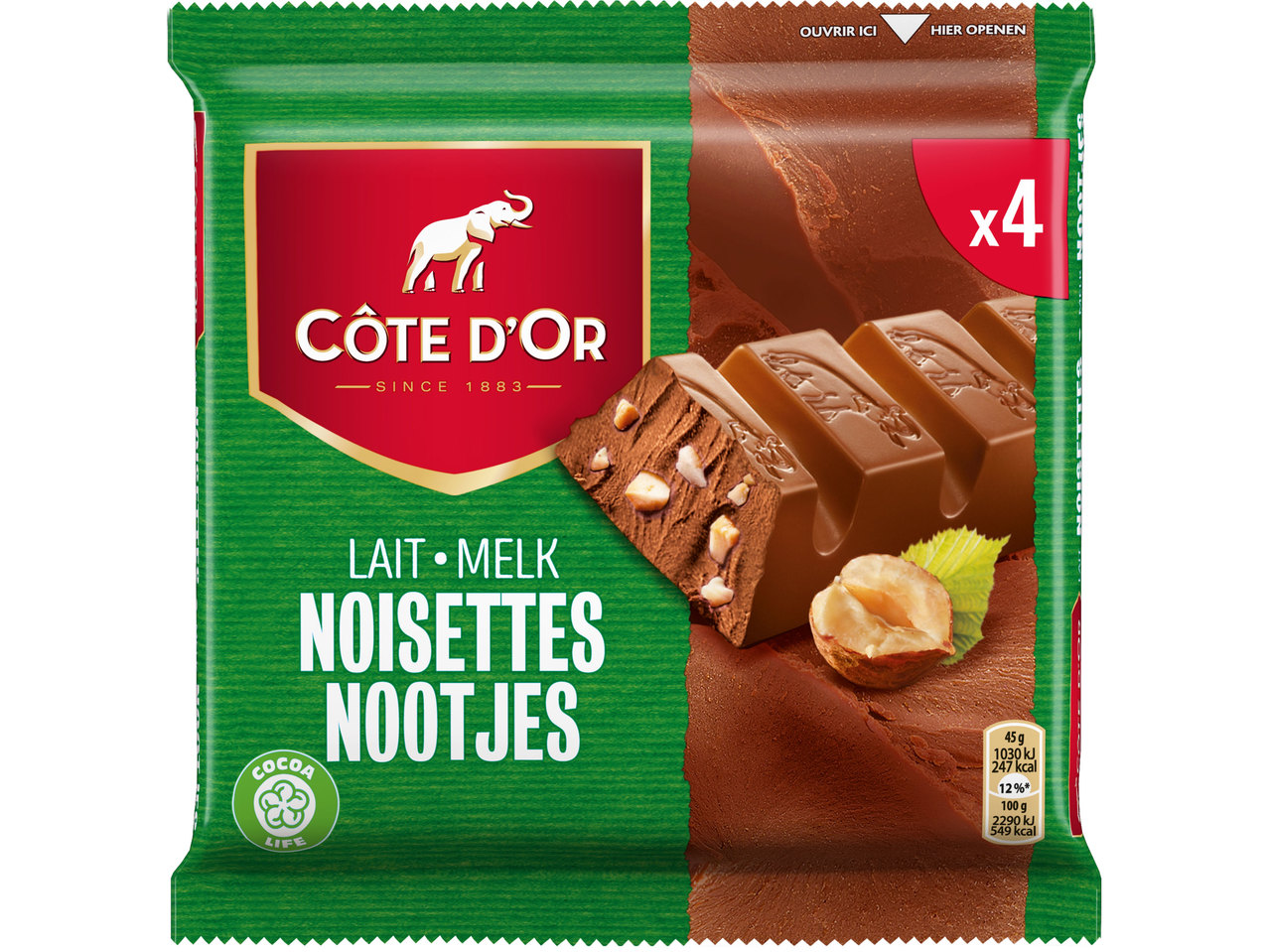 Barres de chocolat