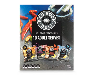 Red Rock Slow Cooked Deli Chips 10pk/280g