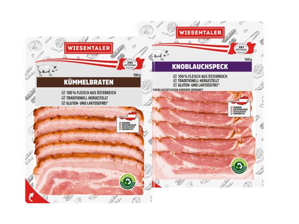 Kümmelbraten oder Knoblauchspeck