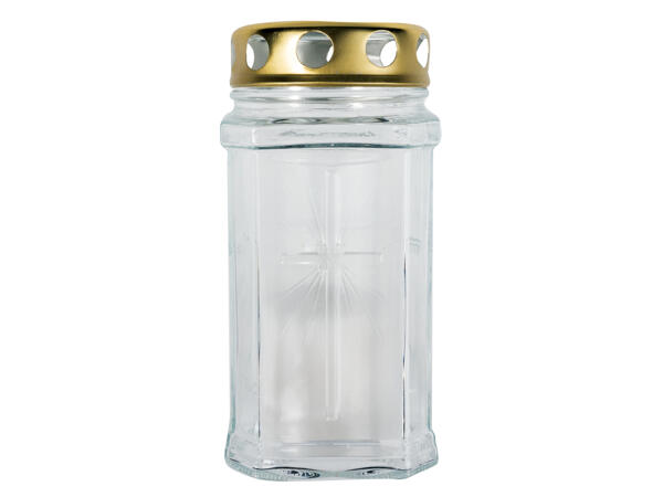 Grabkerze aus Glas