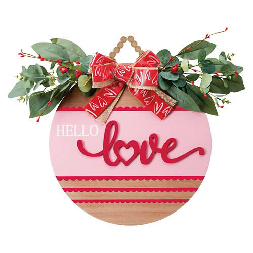 Valentine's Day Circle Sign - Hello Love