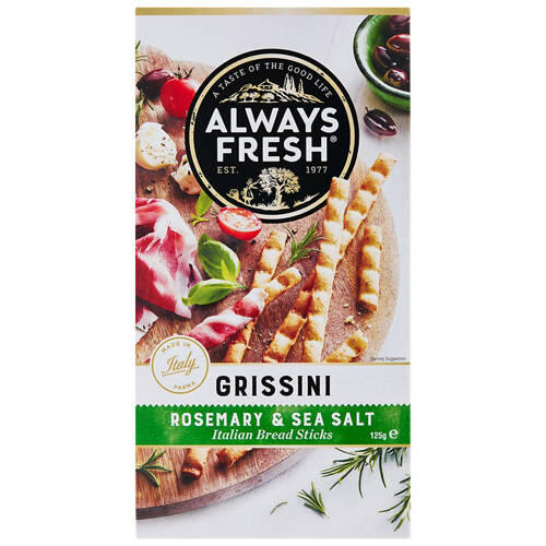 Rosemary and Sea Salt Grissini 125g