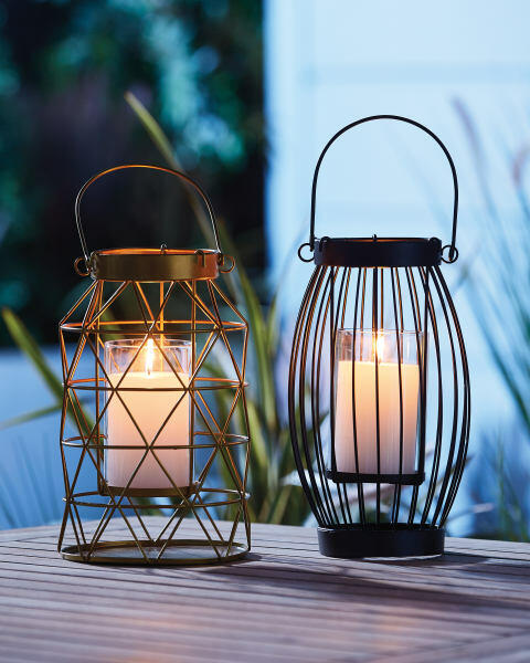 Black Citronella Candle Lantern