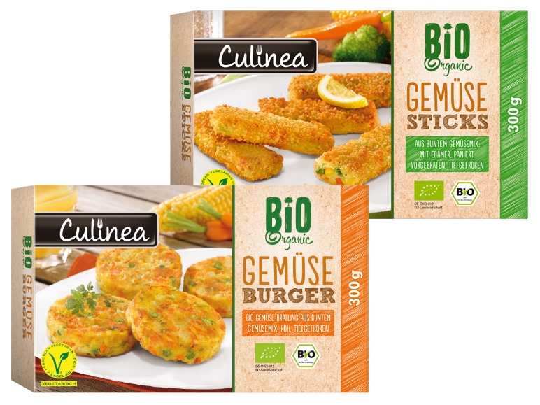 CULINEA Bio-Gemüse Burger/Sticks