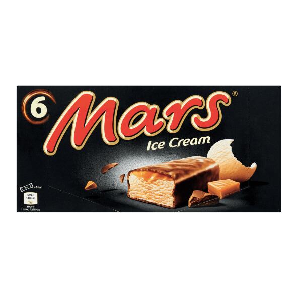 Mars of Snickers ice cream 6-pack