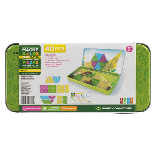 40 Piece Micro Travel Magnetic Tiles - Insects