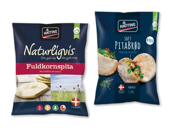 Hatting soft- eller fuldkornspitabrød