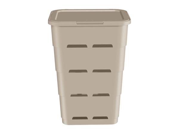 Livarno Home Recycled Plastic Laundry Hamper - Beige