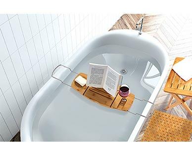 Easy Home Bamboo Bath Caddy