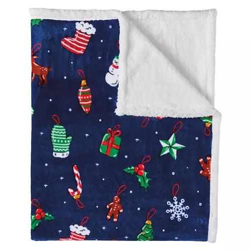 50"x 70" Soft Plush Holiday Pet Throw - Christmas Toss