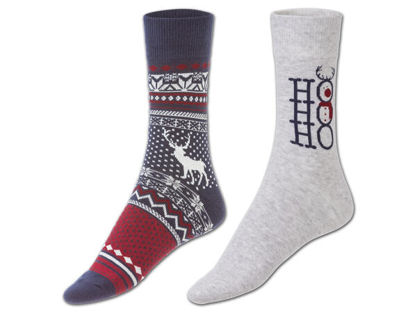 Herren Weihnachtssocken, 2 Paar