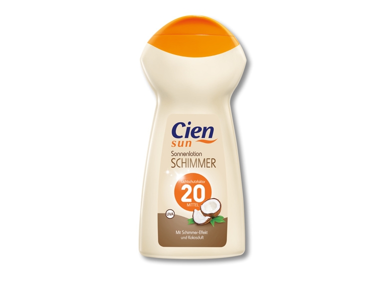 Lotion solaire nacrée
