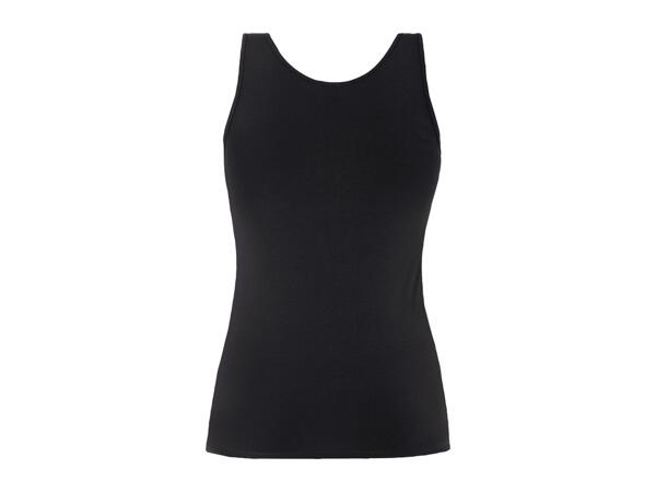 Esmara Ladies' Black & White Vest Tops - 3 Pack