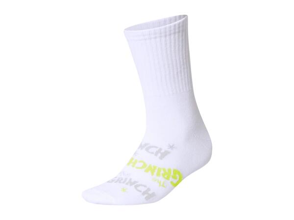 Adults' White/Red/Green Grinch Socks - 3 Pairs