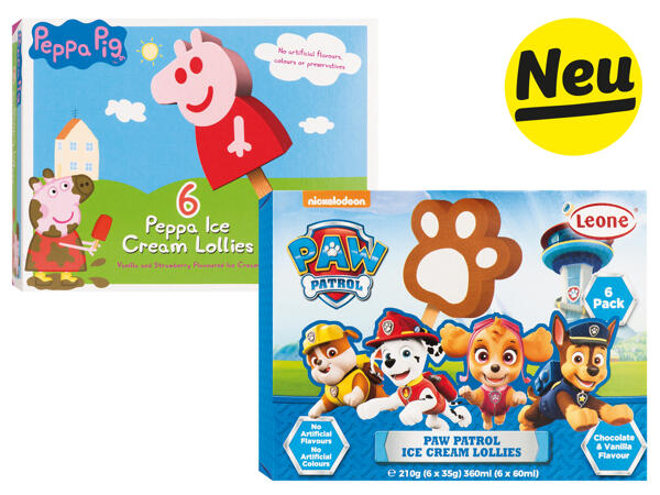 Leone Paw Patrol oder Peppa Pig Stieleis