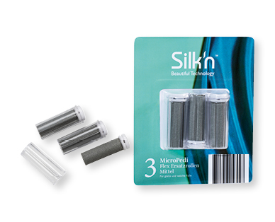 Rouleaux de remplacement pour l'appareil électrique anti-callosités SILK‘N