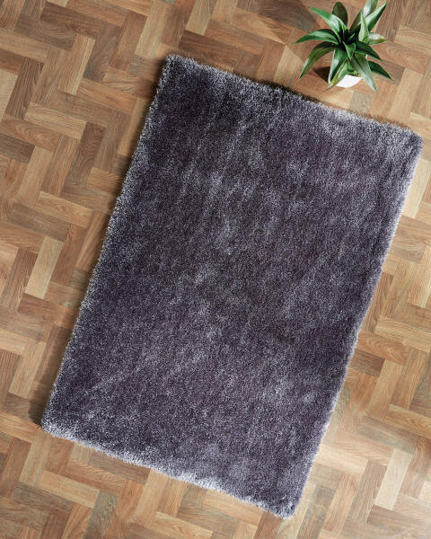 Dark Grey Large Luxury Shaggy Rug