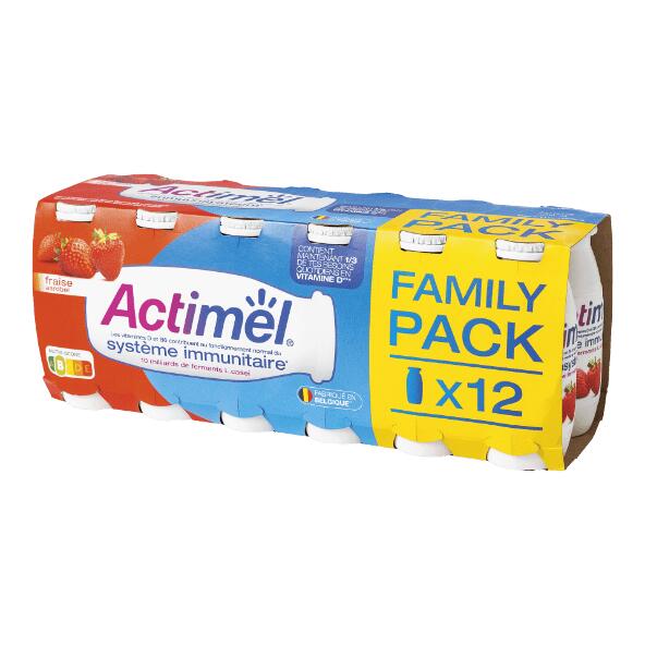 DANONE(R) 				Actimel aardbei, 12 st.