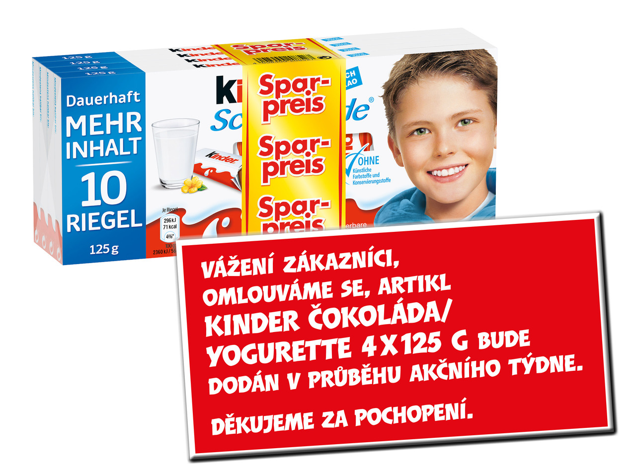 KINDER ČOKOLÁDA /YOGURETTE