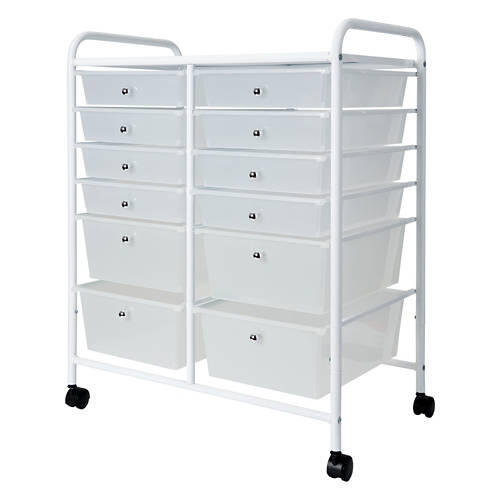 12 Drawer Rolling Cart