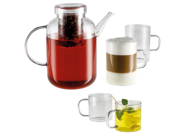 Koppar/tekanna i glas
