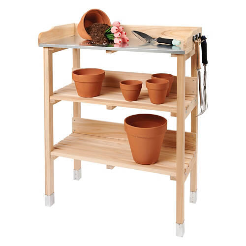 3 Shelf Wooden Potting Bench
