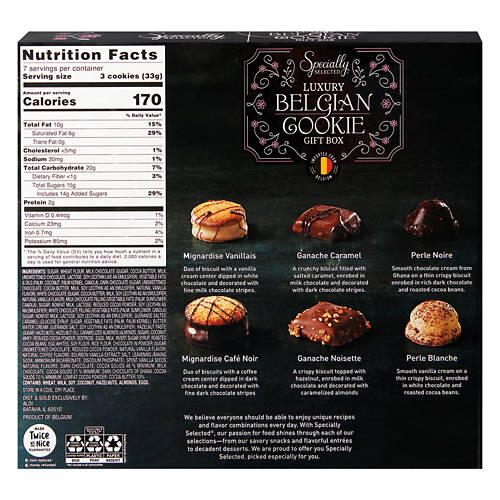 Luxury Belgian Cookie Gift Box, 7.8 oz