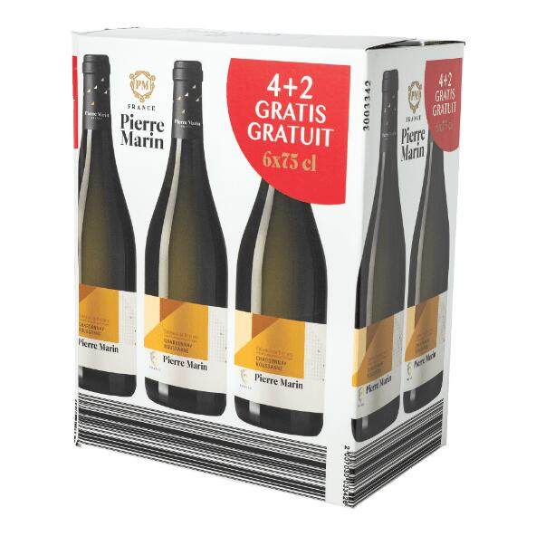 PIERRE MARIN(R) 				Chardonnay Roussanne Coteaux de Béziers IGP, 6 St.