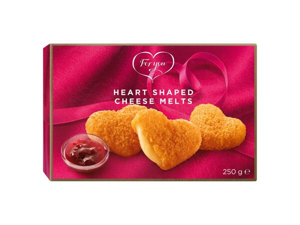 Breaded Heart-shaped Cheese
