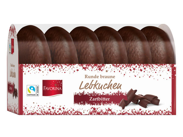 Runde braune Lebkuchen Zartbitter