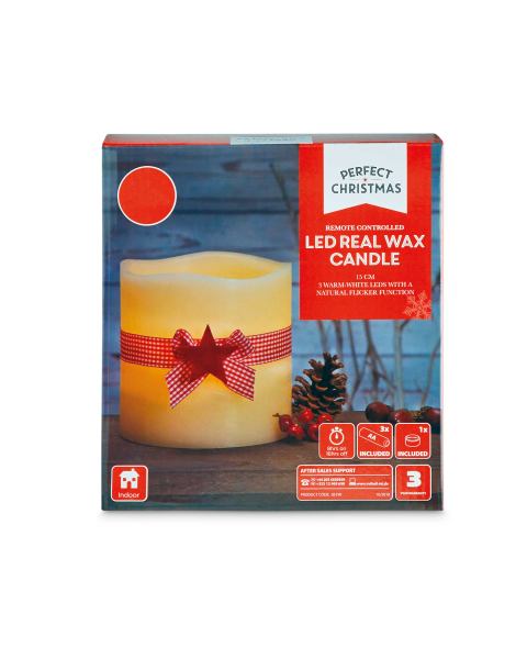 15cm LED Real Wax Star Candle