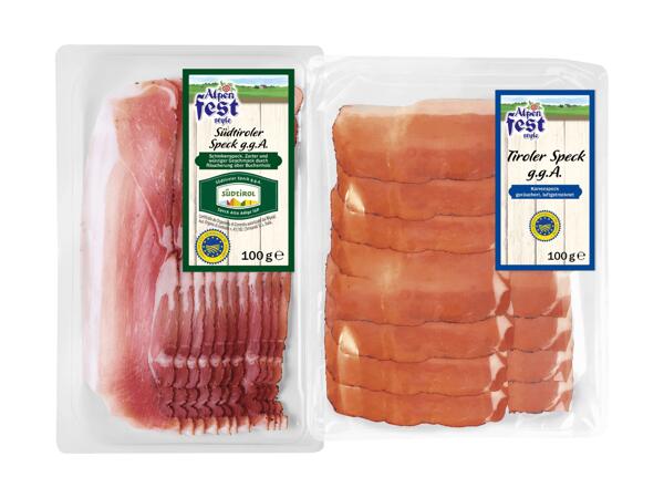 Tiroler Karreespeck oder Südtiroler Schinkenspeck