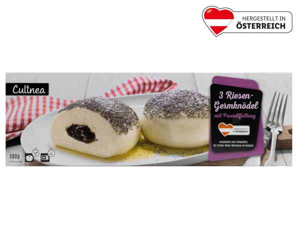 Riesengermknödel mit Powidl-Füllung