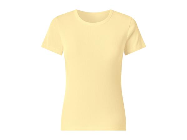 Ladies' Yellow Ribbed T-Shirt