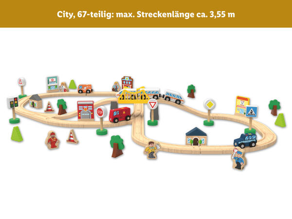 Holzeisenbahn-Set