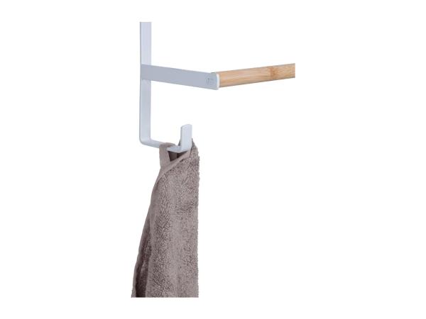 White Bamboo Over-Door Towel Holder
