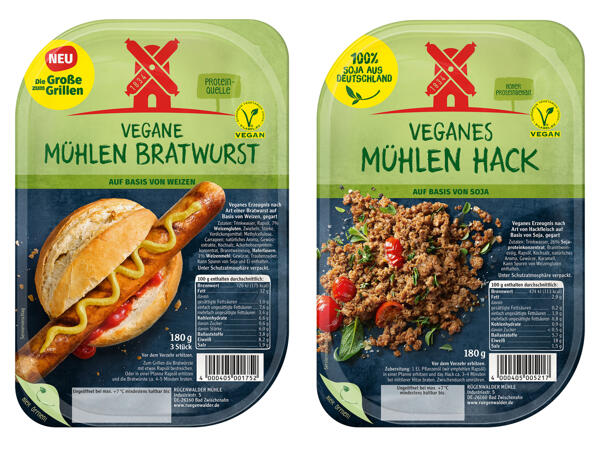 Rügenwalder Mühle Vegane Bratwurst oder veganes Hack
