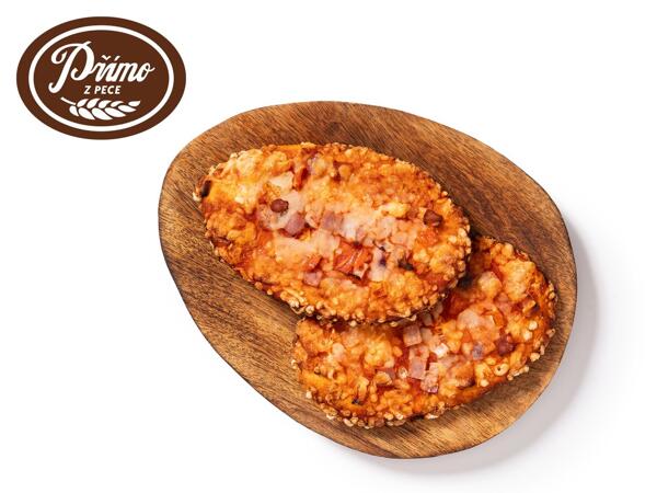 Pizza se šunkou a sýrem Mozzarella
