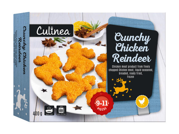 Nuggets de poulet en forme de rennes