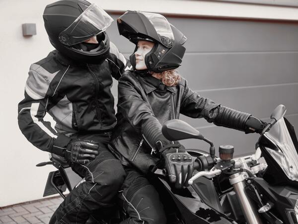 Leder-Motorradhandschuhe