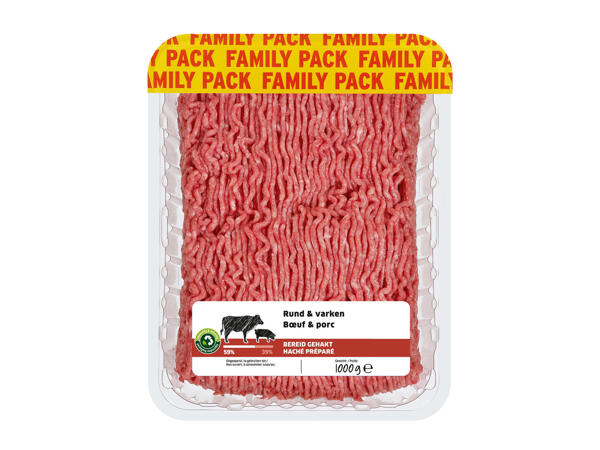 Rinder- und Schweinehackfleisch