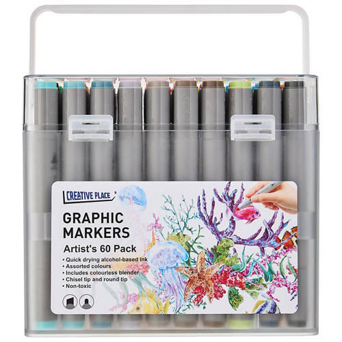 Graphic Markers 60 Pack