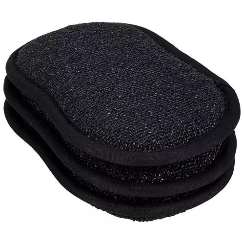 Microfibre Sponge with Scourer 3 Pack
