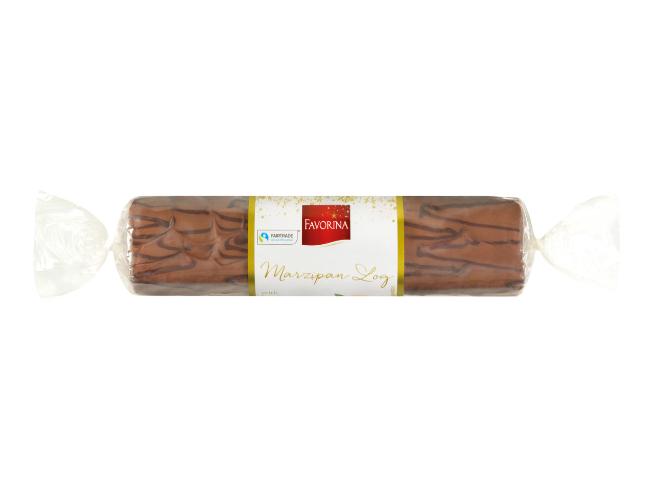 Marcipánový kmen plněný nugátem