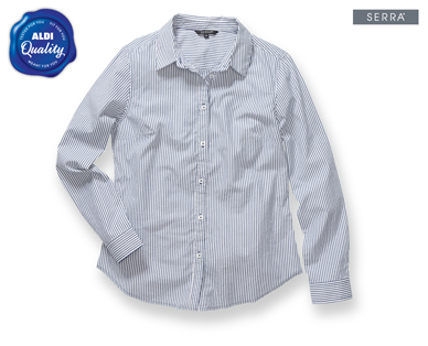 LADIES LONG SLEEVE BUTTON-UP SHIRT