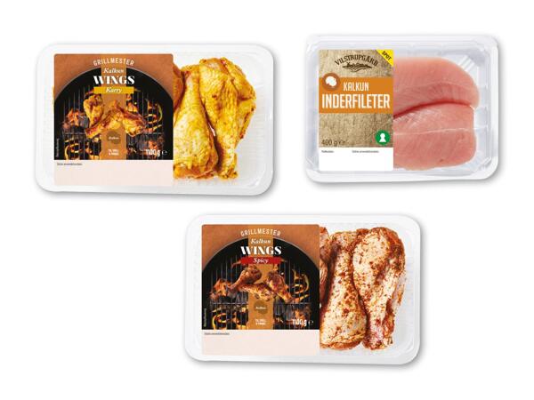 Kalkunvinger eller -inderfilet