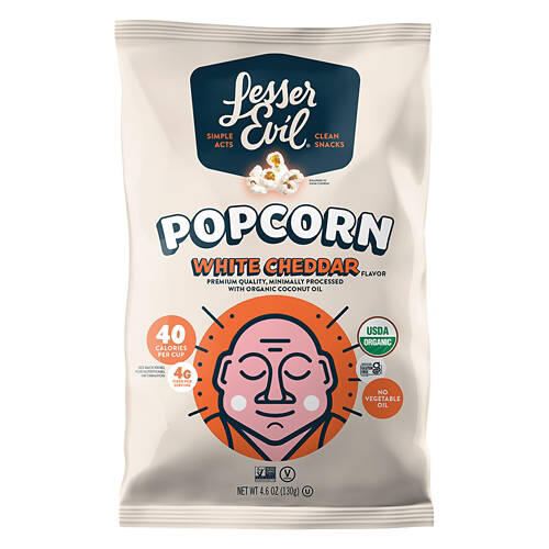 White Cheddar Organic Popcorn, 4.6 oz