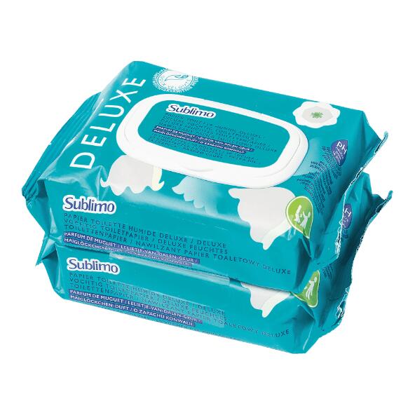 SUBLIMO(R) 				Papier de toilette humide, pack de 2
