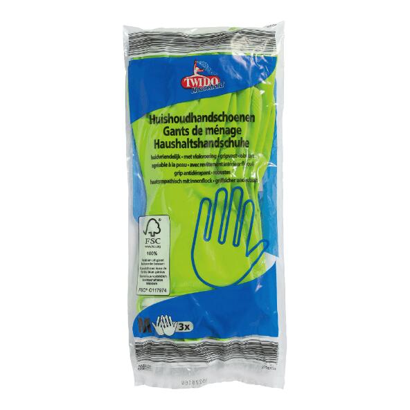 TWIDO HOUSEHOLD(R) Gants de ménage, 3 paires