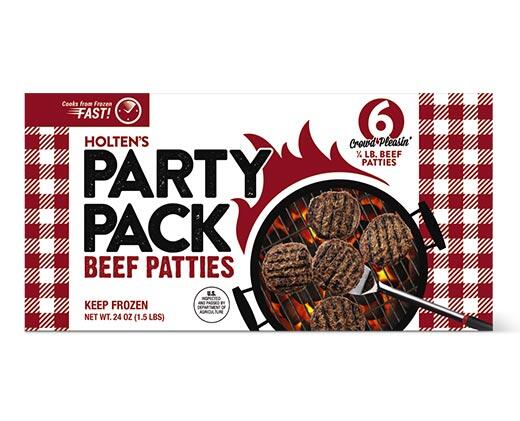 Party Pack 
 1/4 lb. Beef Patties